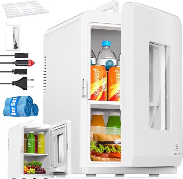 Heizfunktion Tragbarer AC DC 220-240V/12V Steckdose und Zigarettenanzünder Warmhaltebox, Thermobox Auto Büros Zimmer Camping Garten Rot [Energieklasse F] – Bild 2
