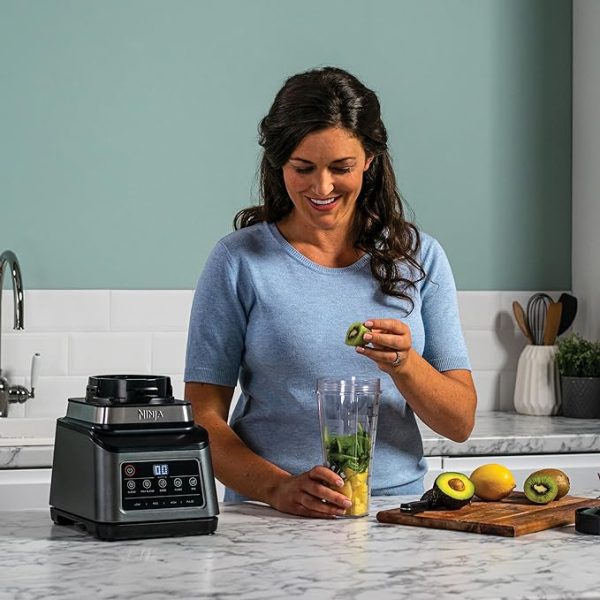 Ninja 3-in-1 Küchenmaschine & Mixer mit 5 Programmen: Mixen, Max Mixen, Hacken, Mischen, Pürieren, 1,8L Schüssel, 2,1L Krug, 700ml Becher, 1200W, spülmaschinenfest, Auto-iQ, Schwarz BN800EU – Bild 8