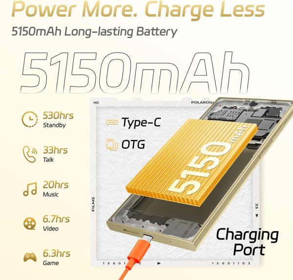 OUKITEL C61 Android 15 Smartphone Ohne Vertrag, 16GB+128GB /1TB Handy Ohne Vertrag, 6,88 Zoll 90Hz Bildschirm 5150mAh Handy Günstig, 13MP+5MP, 4G Dual SIM Simlockfreie Handys/Fingerabdruck/OTG/Face ID – Bild 7