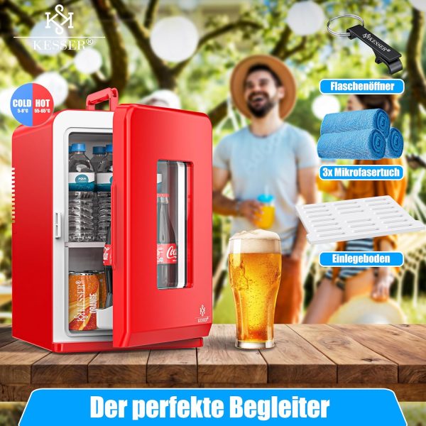 Heizfunktion Tragbarer AC DC 220-240V/12V Steckdose und Zigarettenanzünder Warmhaltebox, Thermobox Auto Büros Zimmer Camping Garten Rot [Energieklasse F] – Bild 13