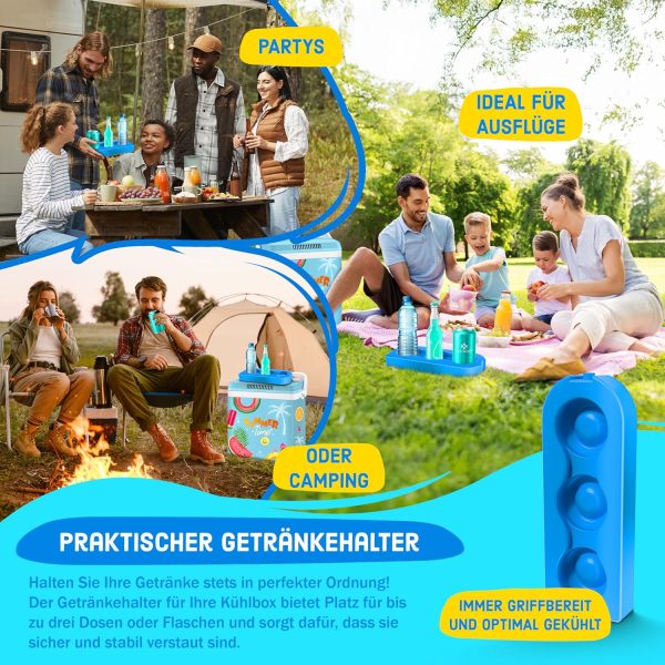 KESSER® Kühlbox Thermobox 32Liter | Thermo-Elektrische Kühlbox | KÜHLT und WÄRMT | 12 & 230V | Thermobox für Auto, Boot & Camping | Mini-Kühlschrank mit ECO & MAX Modus | inkl. Kühlakkus – Bild 12
