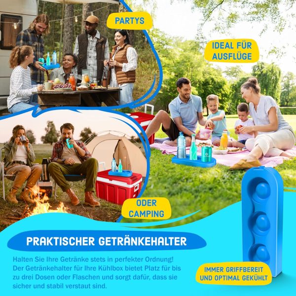 KESSER® Kühlbox 40L mit Rollen | Thermo-Elektrische Kühlbox | KÜHLT und WÄRMT | 12 & 230V | Thermobox für Auto, Boot & Camping | Mini-Kühlschrank mit ECO & MAX Modus | inkl. Kühlakkus & Getränkehalter – Bild 14