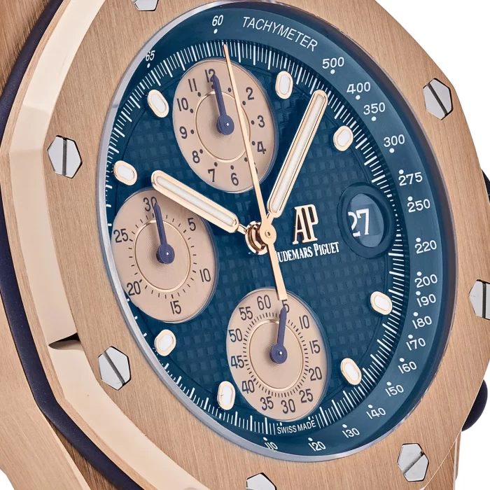 Audemars Piguet Royal Oak Offshore 26238OR.OO.2000OR.01 Chronograph 'Brick' Rose Gold Blue Dial - 图片 5
