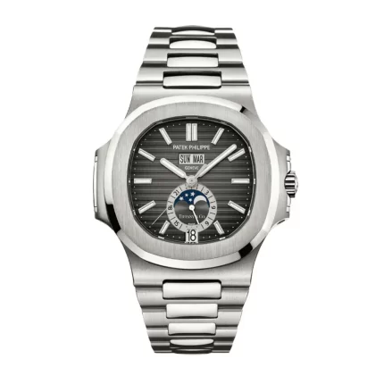 Patek Philippe Nautilus 5726/1A-001 'Tiffany & Co.' Annual Calendar Moon Phases Stainless Steel Grey Dial