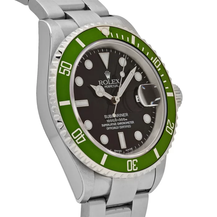 Rolex Submariner Date 16610LV 'Kermit' Bezel Flat 4 Stainless Steel Black Dial Oyster - 图片 3