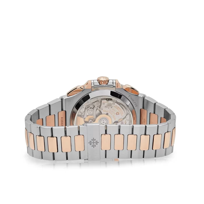 Patek Philippe Nautilus 5980/1AR-001 Chronograph Stainless Steel Rose Gold Blue Dial (2024) - 图片 3