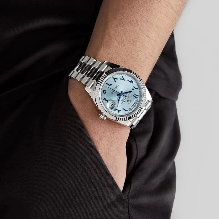 Rolex Day-Date 228236 Platinum Ice Blue Arabic Dial - 图片 2