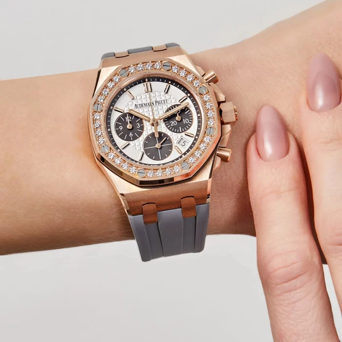 Audemars Piguet Royal Oak Offshore 26231OR.ZZ.D003CA.01 'Ladies' Rose Gold Diamond Bezel Silver Dial - 图片 3