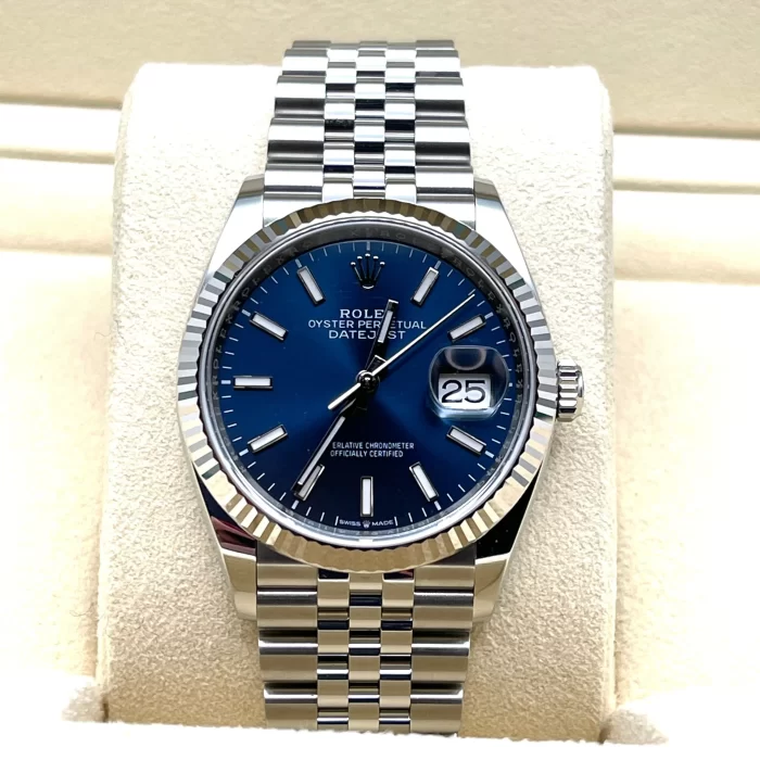 Rolex Datejust 126234 White Gold Stainless Steel Blue Dial Jubilee - 图片 4