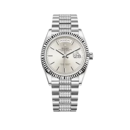Rolex Day-Date 128239 White Gold Silver Dial