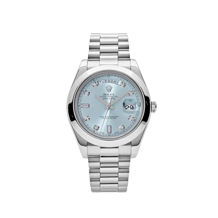 Rolex Day-Date II 218206 Platinum Blue Diamond Dial - 图片 1