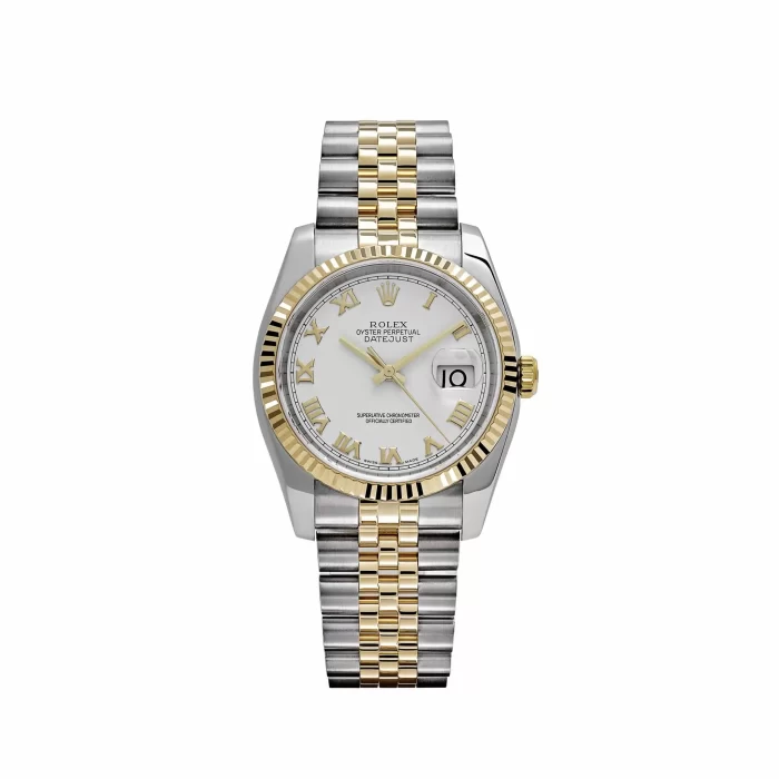 Rolex Datejust 116233 Yellow Gold Stainless Steel White Roman Dial Jubilee - 图片 2