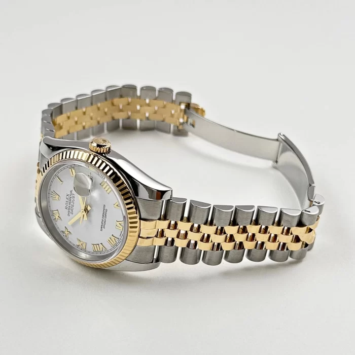Rolex Datejust 116233 Yellow Gold Stainless Steel White Roman Dial Jubilee - 图片 4