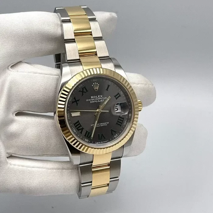 Rolex Datejust 126333 Yellow Gold Stainless Steel Slate/Green Roman Dial - 图片 3