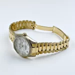 Rolex Day-Date 118388 Yellow Gold White Mother of Pearl Dial Diamond Bezel - 图片 4