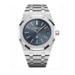 Audemars Piguet Oak Jumbo Extra-Thin Stainless Steel Blue dial Watch 15202ST.OO.1240ST.01