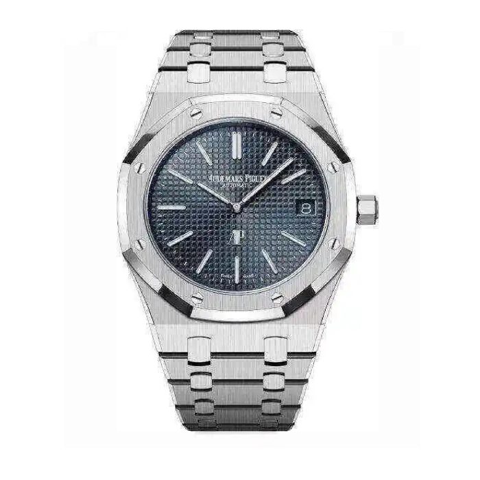 Audemars Piguet Oak Jumbo Extra-Thin Stainless Steel Blue dial Watch 15202ST.OO.1240ST.01 - 图片 1