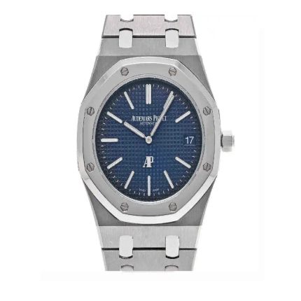 Audemars Piguet Oak Jumbo Extra-Thin, 39mm, Titanium, blue dial, 15202IP.OO.1240IP.01