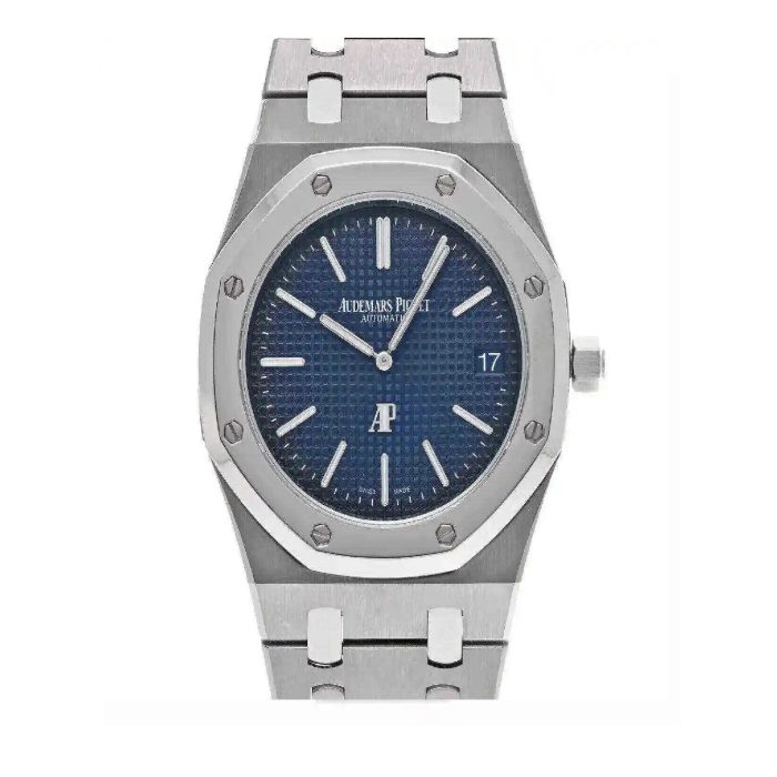Audemars Piguet Oak Jumbo Extra-Thin, 39mm, Titanium, blue dial, 15202IP.OO.1240IP.01 - 图片 1