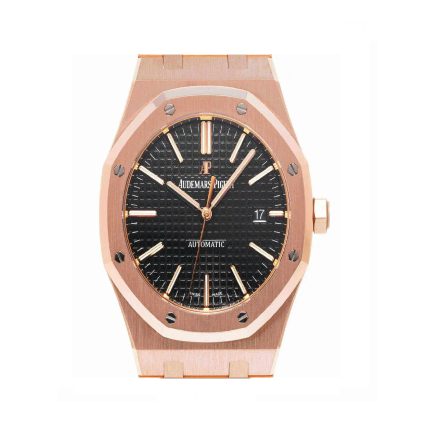 Audemars Piguet Oak Selfwinding Automatic 41MM Black Dial Watch 15400OR.OO.1220OR.01