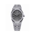 Audemars Piguet Oak Frosted Gold Quartz Black dial, 33mm, 18k White gold, 67653BC.GG.1263BC.02