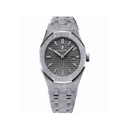 Audemars Piguet Oak Frosted Gold Quartz Black dial, 33mm, 18k White gold, 67653BC.GG.1263BC.02