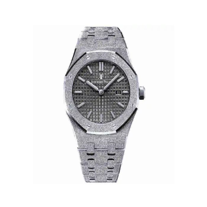 Audemars Piguet Oak Frosted Gold Quartz Black dial, 33mm, 18k White gold, 67653BC.GG.1263BC.02 - 图片 1