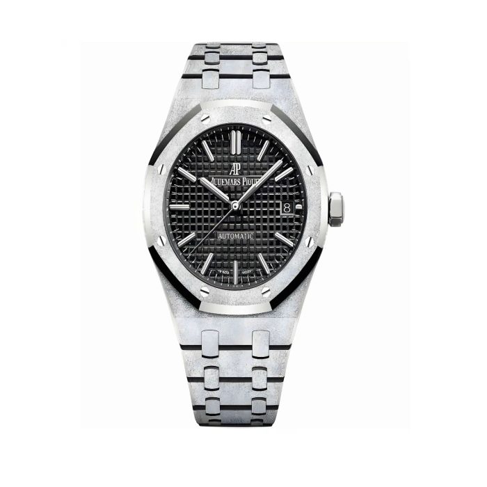 Audemars Piguet Oak Frosted Gold Selfwinding, Black dial, 37mm,White gold, 15454BC.GG.1259BC.03 - 图片 1