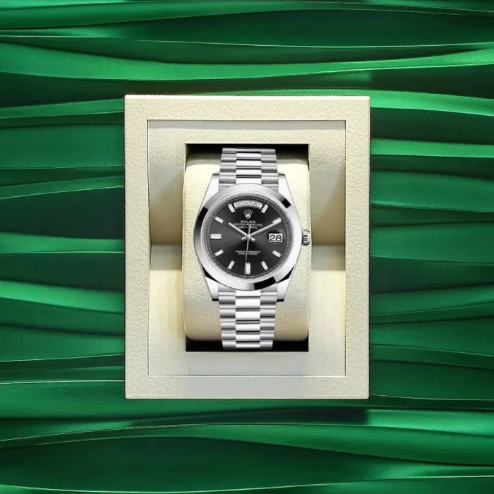 Rolex Day-Date 40 Presidential Black dial, Smooth Bezel, President bracelet, Watch 228206-0013 - 图片 3