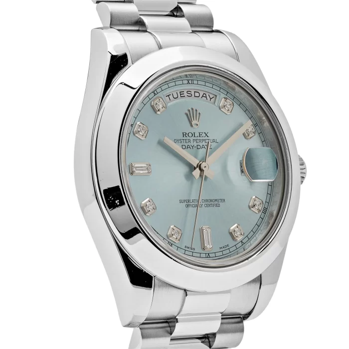 Rolex Day-Date II 218206 Platinum Blue Diamond Dial - 图片 2