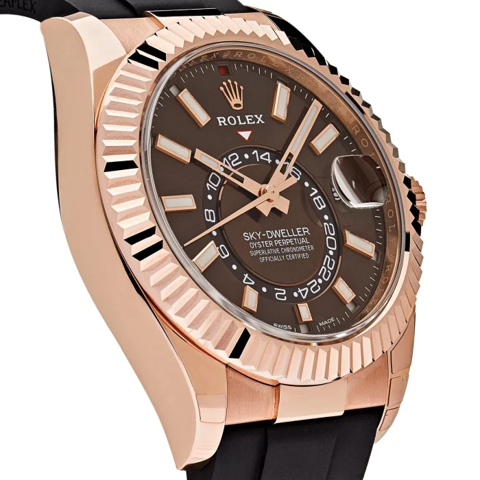 Rolex Sky-Dweller 326235 Rose Gold Brown Chocolate Dial Oysterflex - 图片 2