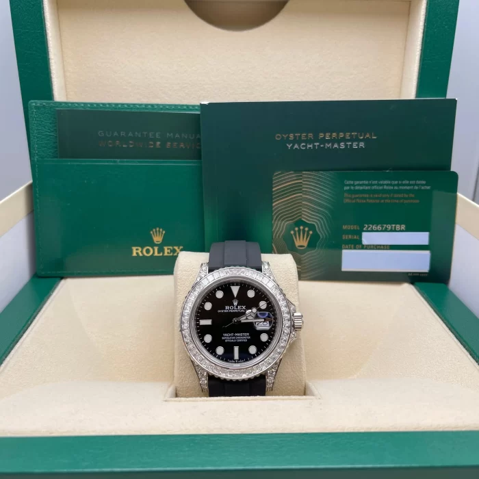 Rolex Yacht-Master 226679TBR White Gold Black Dial Diamond Bezel - 图片 7