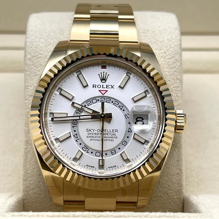 Rolex Sky-Dweller 326938 Yellow Gold White Dial - 图片 4