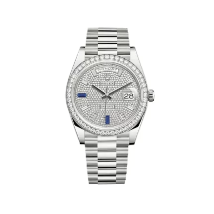 Rolex Day-Date 228349RBR White Gold Diamond Bezel Diamond-Paved Dial