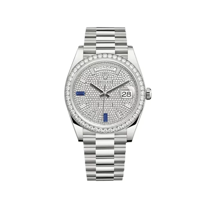 Rolex Day-Date 228349RBR White Gold Diamond Bezel Diamond-Paved Dial - 图片 1