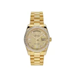 Rolex Day-Date 118398BR Yellow Gold Diamond Bezel Champagne Diamond Dial - 图片 2