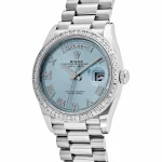 Rolex Day-Date 128396TBR Platinum Ice Blue Dial Diamond Bezel (2024) - 图片 3