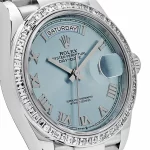 Rolex Day-Date 128396TBR Platinum Ice Blue Dial Diamond Bezel (2024) - 图片 4
