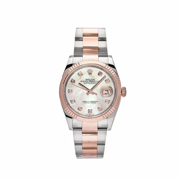 Rolex Datejust 126231 Rose Gold Stainless Steel Mother of Pearl Diamond Dial - 图片 2
