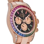 Rolex Daytona 116595RBOW 'Rainbow' Rose Gold Black Dial Sapphire Bezel - 图片 4