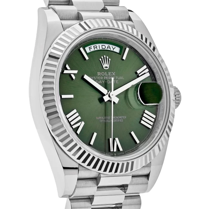 Rolex Day-Date 228239 White Gold Olive Dial - 图片 2