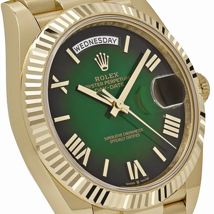 Rolex Day-Date 228238 Yellow Gold Green Ombre Roman Numeral Dial - 图片 3