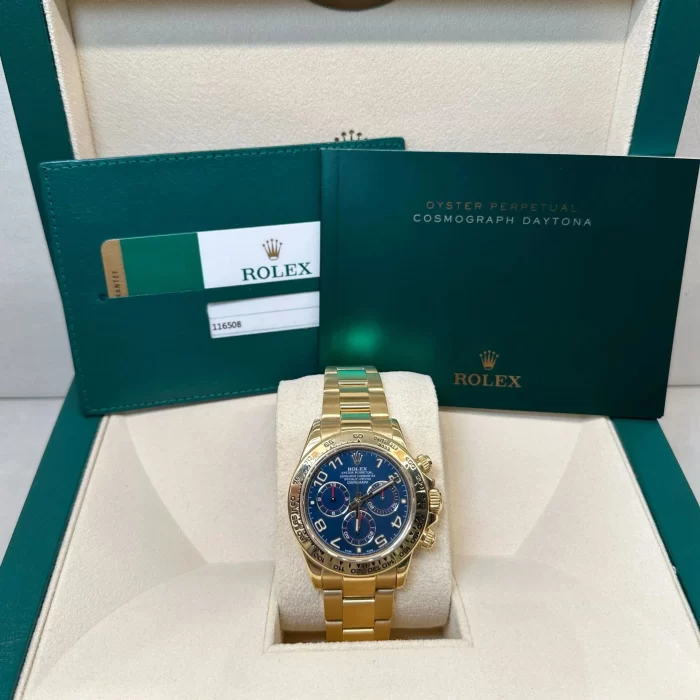 Rolex Daytona 116508 Yellow Gold Blue Racing Arabic Dial - 图片 6