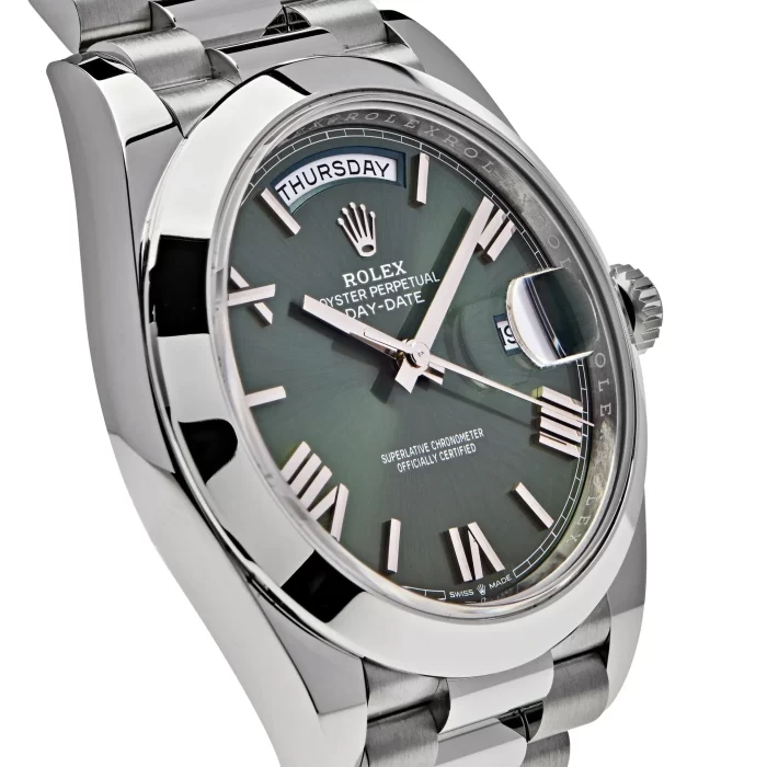 Rolex Day-Date 228206-0027 Platinum President Olive Green Dial - 图片 2