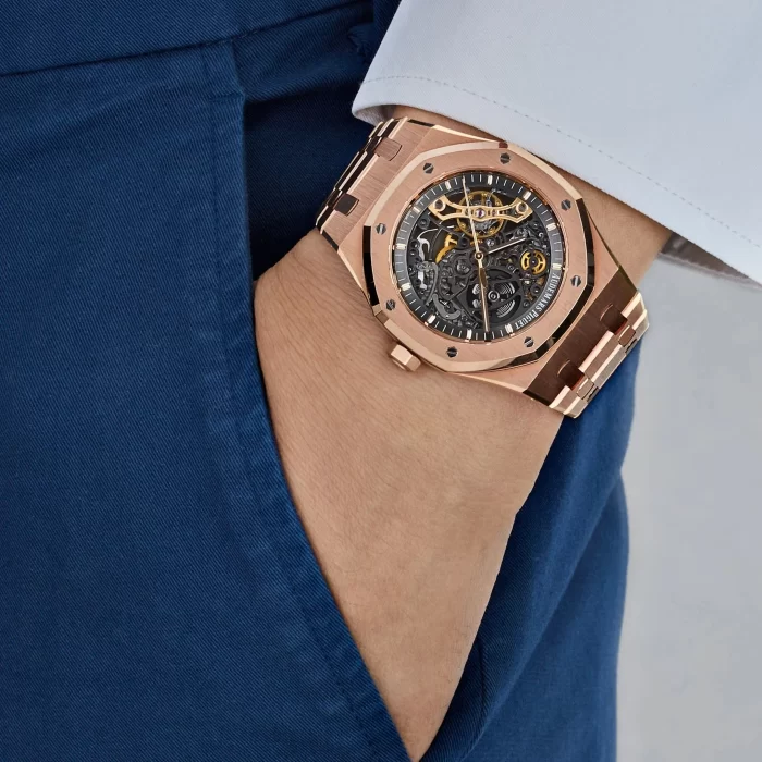 Audemars Piguet Royal Oak 15407OR.OO.1220OR.01 Double Balance Wheel Openworked Rose Gold - 图片 7