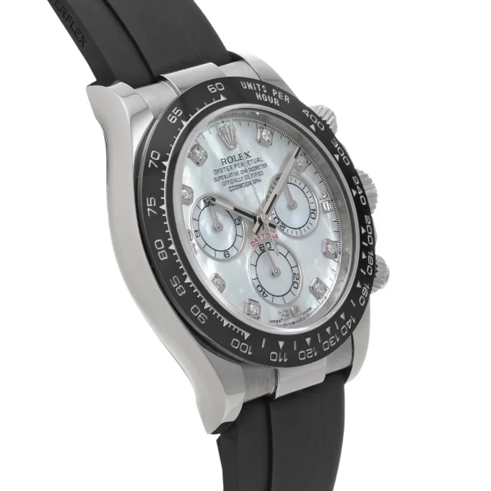 Rolex Cosmograph Daytona 116519LN-0026 White Mother of Pearl Dial Diamond Dial Oysterflex Strap - 图片 2
