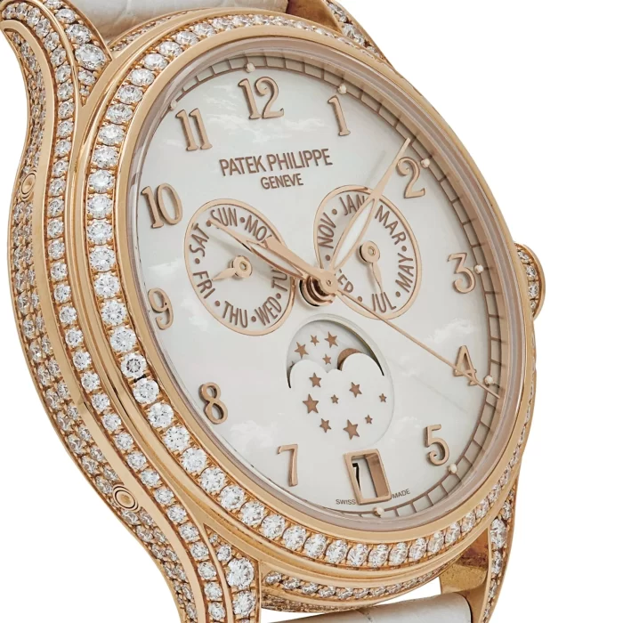 Patek Philippe Complications 4948R-001 Annual Calendar Moon Phases Rose Gold Mother-of-Pearl Dial Diamond Bezel - 图片 6
