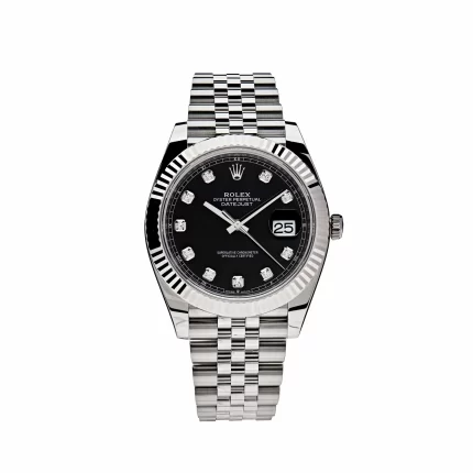 Rolex Datejust 126334 Stainless Steel Black Diamond Dial Jubilee
