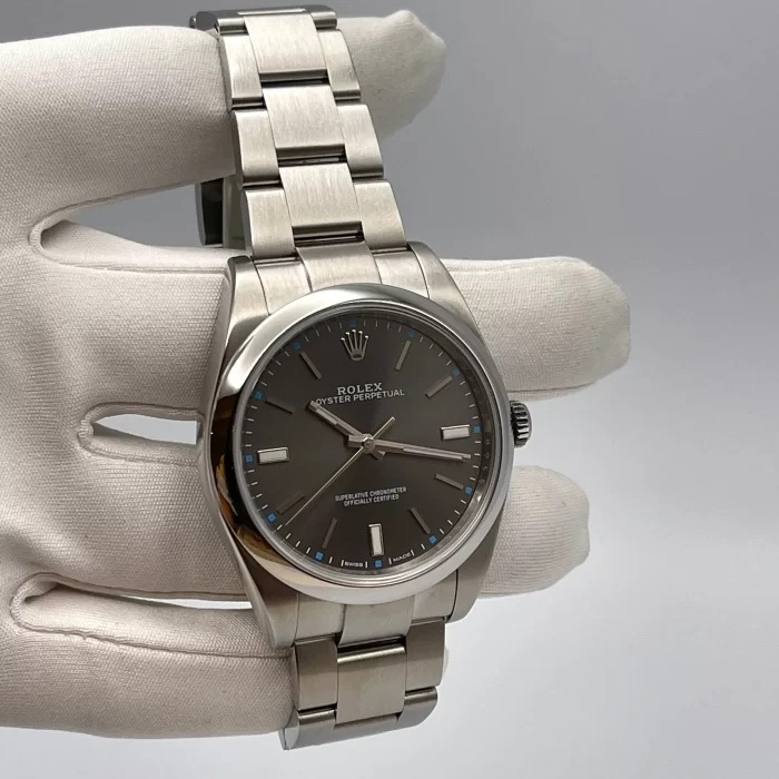 Rolex Oyster Perpetual 114300 Stainless Steel Rhodium Slate Grey Stick Dial - 图片 4