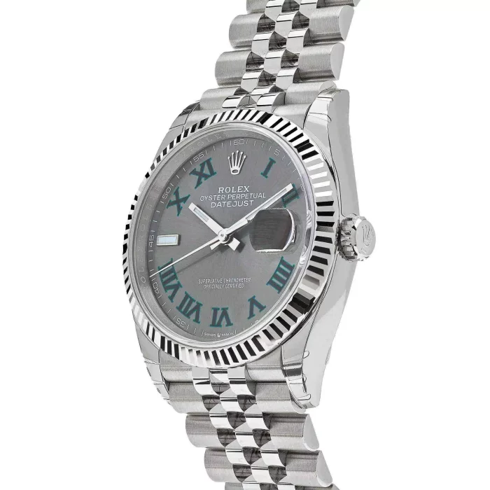 Rolex Datejust 126234 White Gold Stainless Steel Slate 'Wimbledon' Dial Jubilee - 图片 3